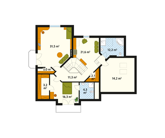 Projekt domu Gejzer - rzut poddasza