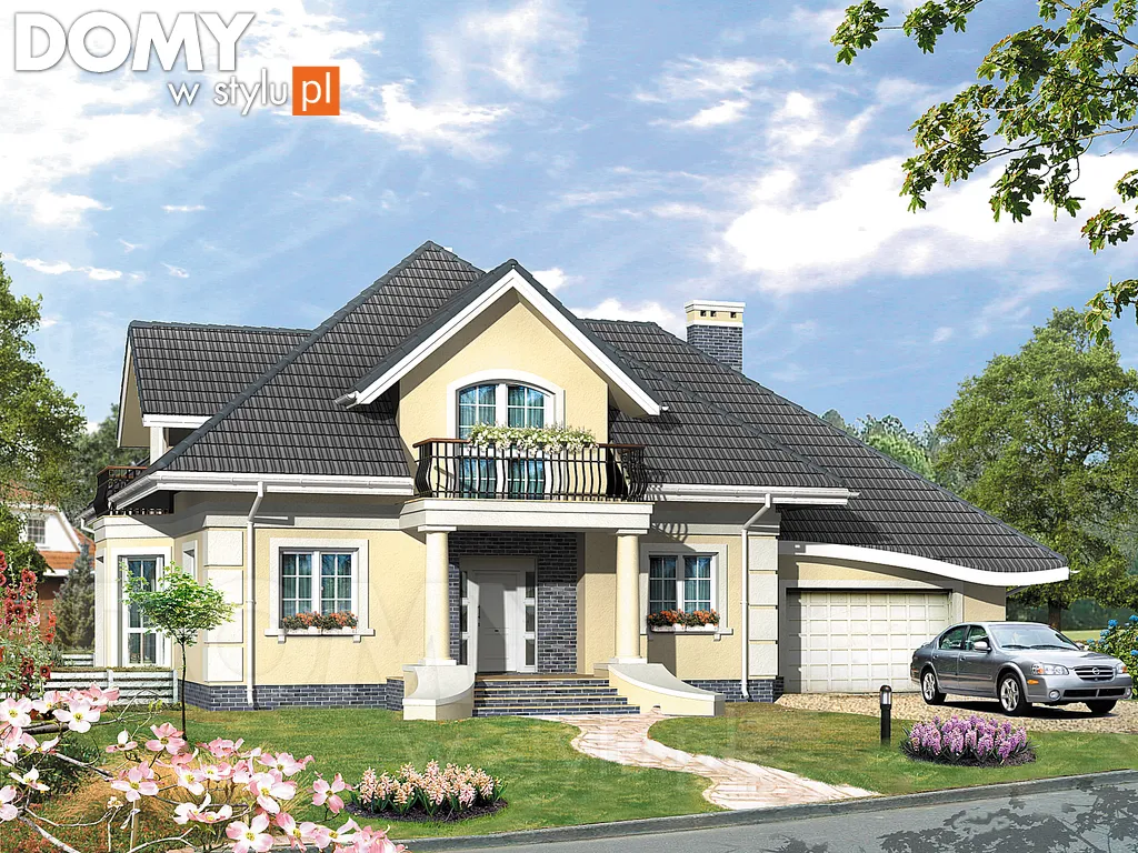 Projekt domu Gejzer - wizualizacja frontowa