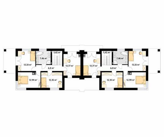 Projekt domu Gemini - rzut poddasza