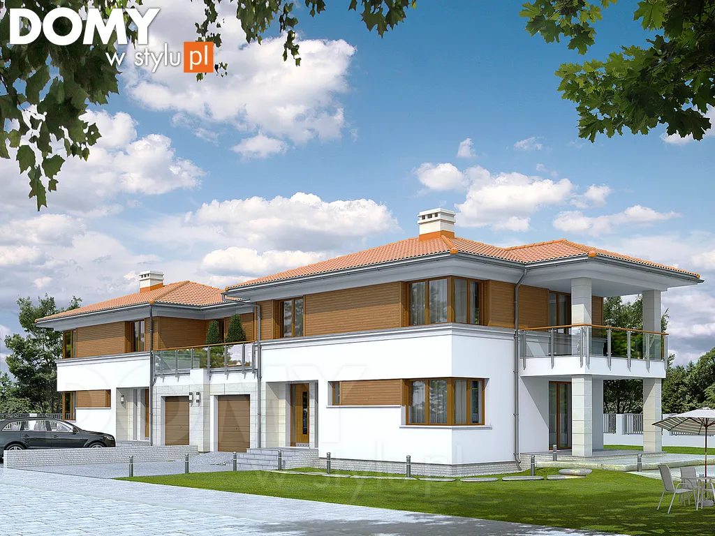 Nowoczesny projekt domu Gemini - wizualizacja frontowa