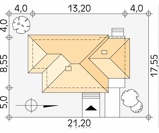 Projekt domu Gemini 2 - usytuowanie na działce