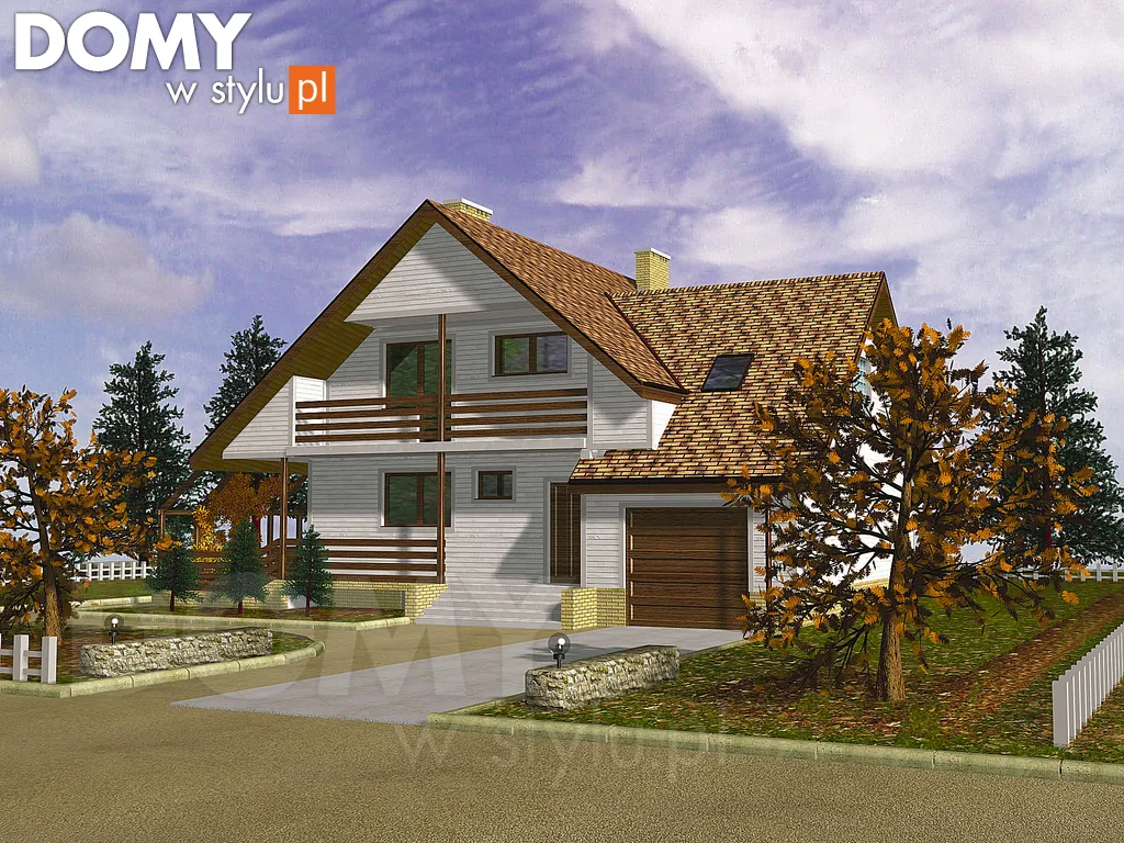 Projekt domu Grab dr-C - wizualizacja frontowa