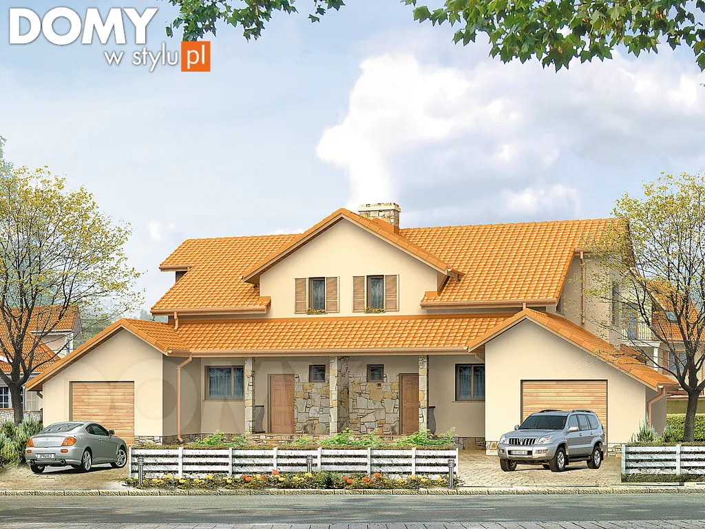 Projekt domu Gryf 2 - wizualizacja frontowa