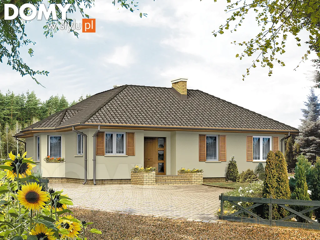 Projekt domu Harfa - wizualizacja frontowa