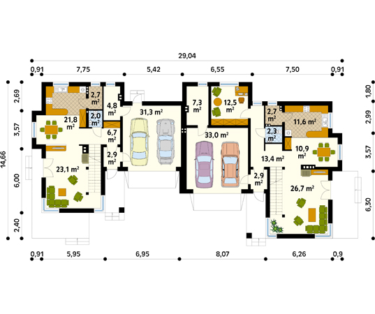 Projekt domu Hydra - rzut parteru