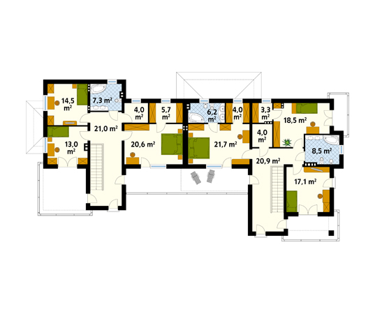 Projekt domu Hydra - rzut poddasza