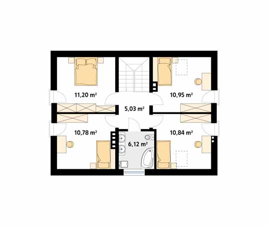 Projekt domu Ibis - rzut poddasza