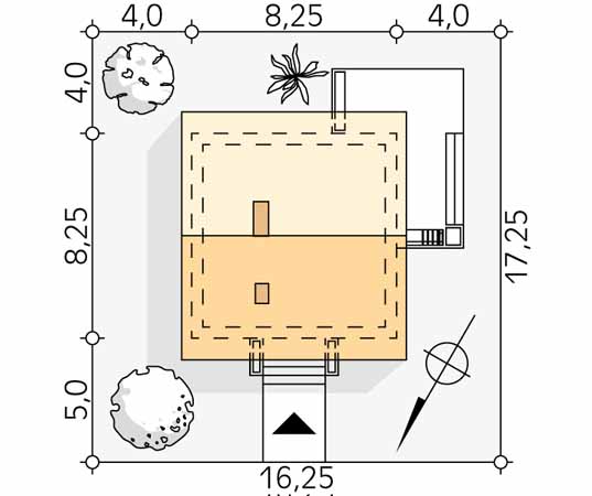 Projekt domu Imbir 4 - usytuowanie na działce