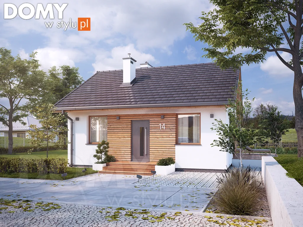 Nowoczesny projekt domu parterowego Imbir 4 - wizualizacja frontowa