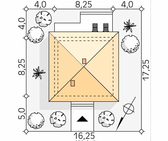Projekt domu Imbir 6 - usytuowanie na działce