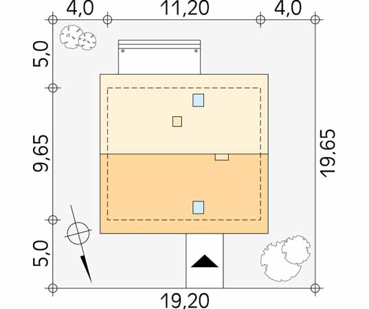 Projekt domu Indygo - usytuowanie na działce