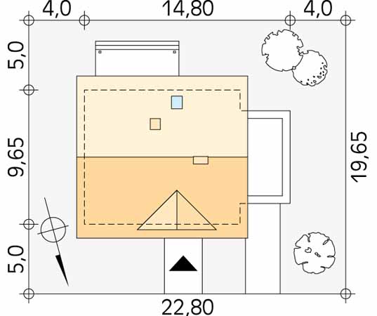 Projekt domu Indygo 3 - usytuowanie na działce