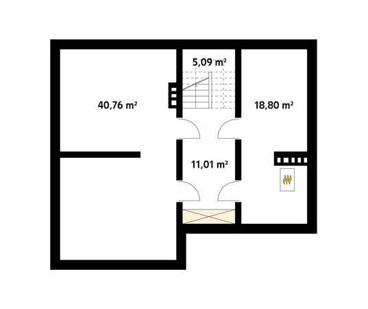 Projekt domu Indygo 4 - rzut piwnicy