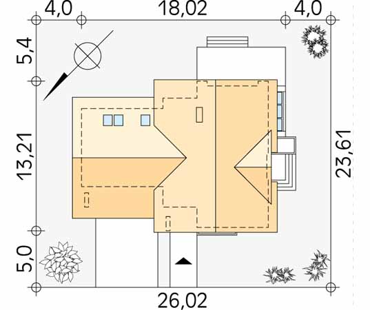 Projekt domu Jaspis 2 - usytuowanie na działce