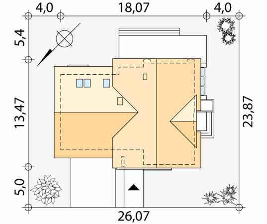 Projekt domu Jaspis 3 - usytuowanie na działce