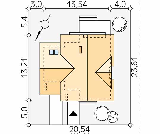 Projekt domu Jaspis 4 - usytuowanie na działce