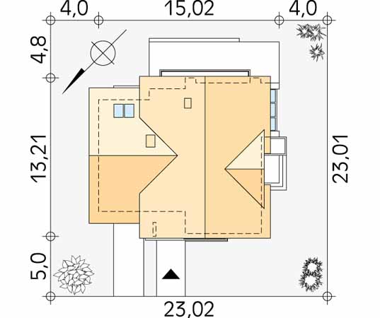 Projekt domu Jaspis 5 - usytuowanie na działce