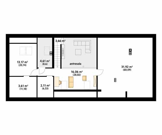 Projekt domu Jemioła 3 - rzut poddasza