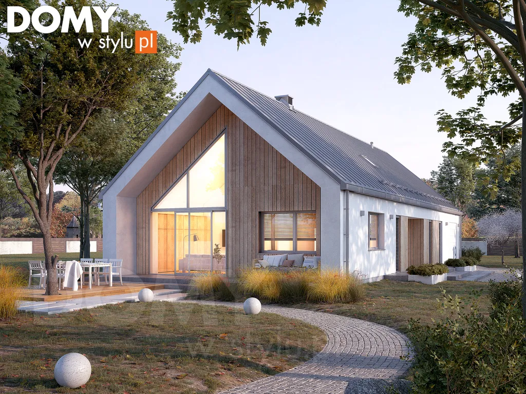 Nowoczesny projekt domu parterowego Jemioła 4 - wizualizacja frontowa