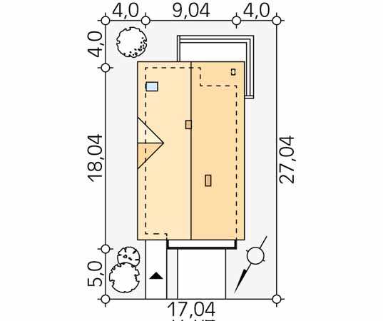 Projekt domu Jodła 2 - usytuowanie na działce