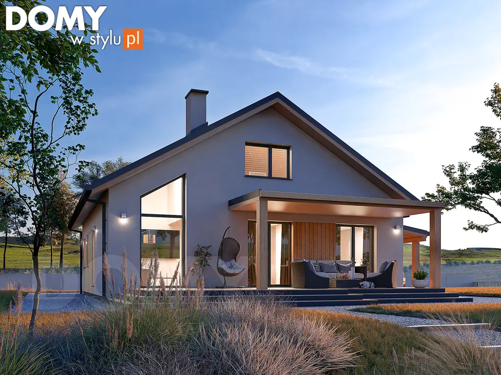 Nowoczesny projekt domu parterowego Kalatea - wizualizacja frontowa