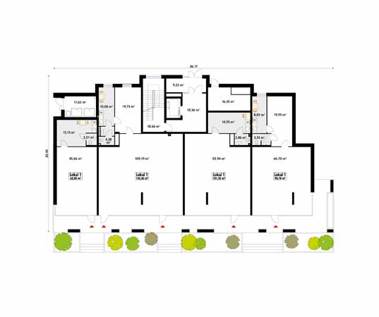 Projekt domu Kameralny - rzut parteru