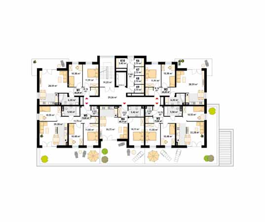 Projekt domu Kameralny - rzut piętra