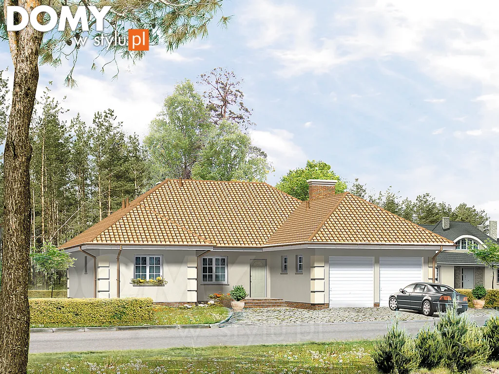 Projekt domu Kaprys 2 - wizualizacja frontowa