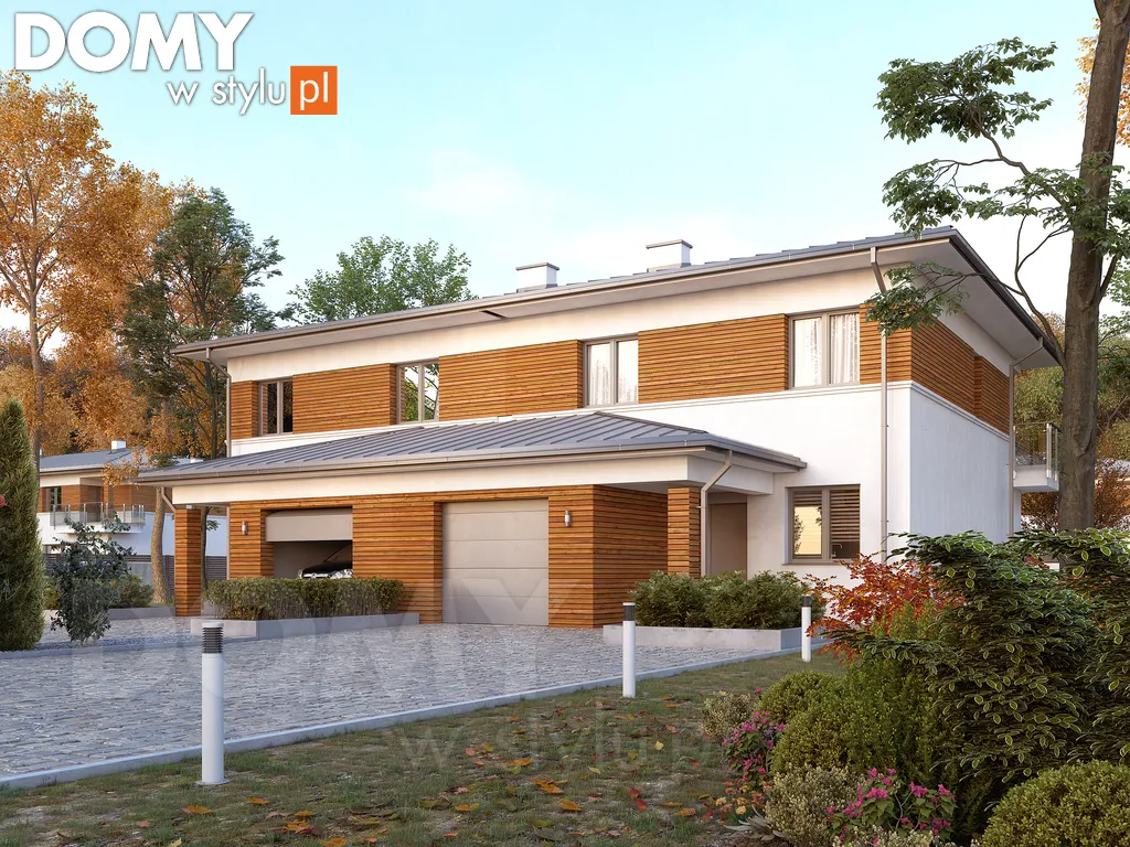 Nowoczesny projekt domu Karminowy 2 - wizualizacja frontowa