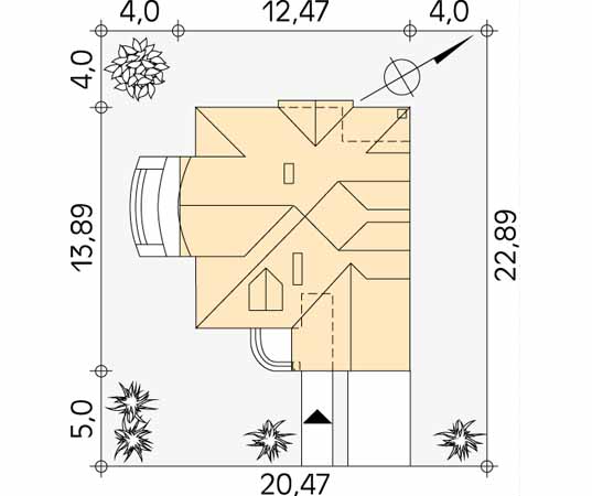 Projekt domu Klasyk 2 - usytuowanie na działce