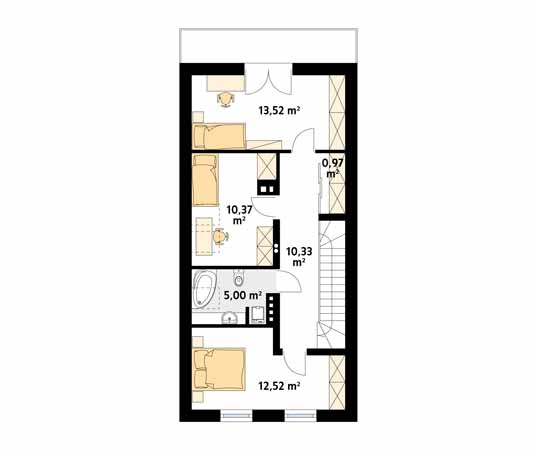 Projekt domu Koliber 5 - rzut poddasza