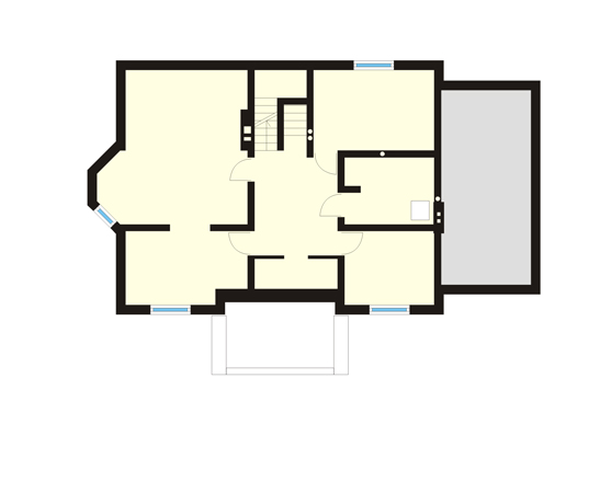 Projekt domu Koral 2 - rzut piwnicy