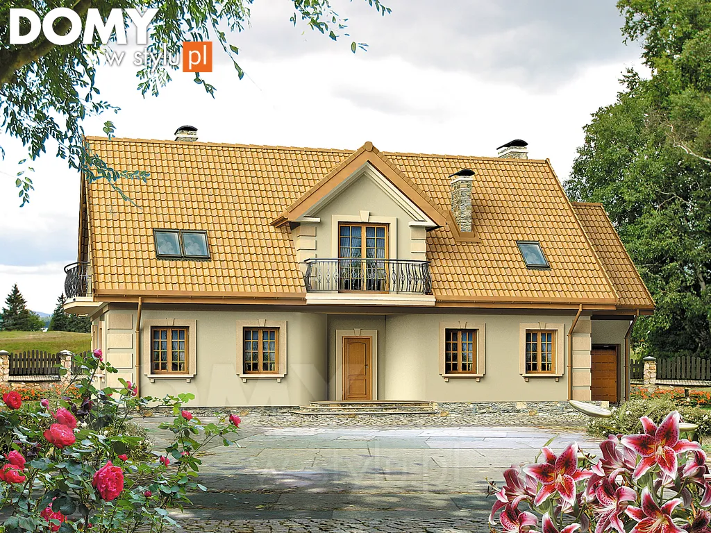 Projekt domu Korona - wizualizacja frontowa