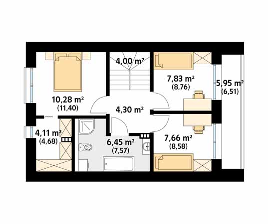 Projekt domu Kruszyna - rzut poddasza