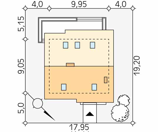 Projekt domu Kulczyk 2 - usytuowanie na działce