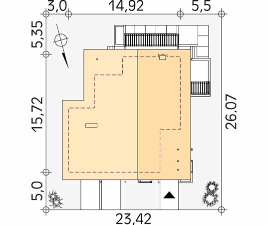 Projekt domu Lara 4 - usytuowanie na działce