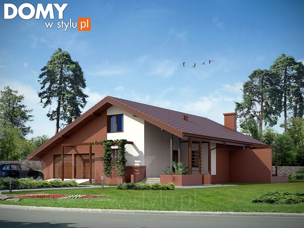 Nowoczesny projekt domu z poddaszem Lara 4 - wizualizacja frontowa