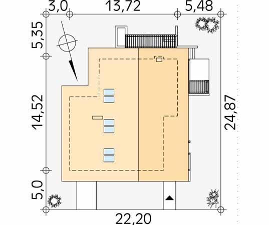 Projekt domu Lara 5 - usytuowanie na działce