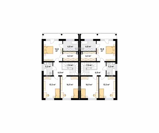 Projekt domu Larus 2 - rzut poddasza