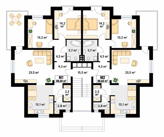 Projekt domu Lazur - rzut poddasza