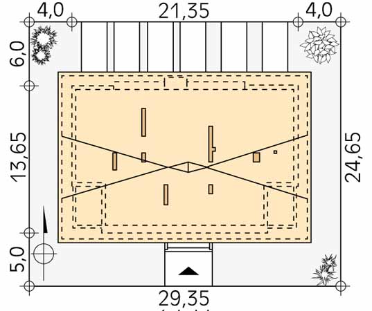 Projekt domu Lazur 2 - usytuowanie na działce