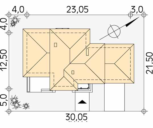 Projekt domu Legenda 2 - usytuowanie na działce