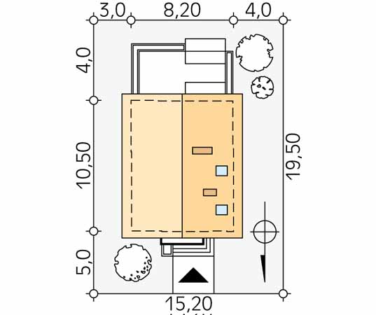 Projekt domu Lilia 3 - usytuowanie na działce