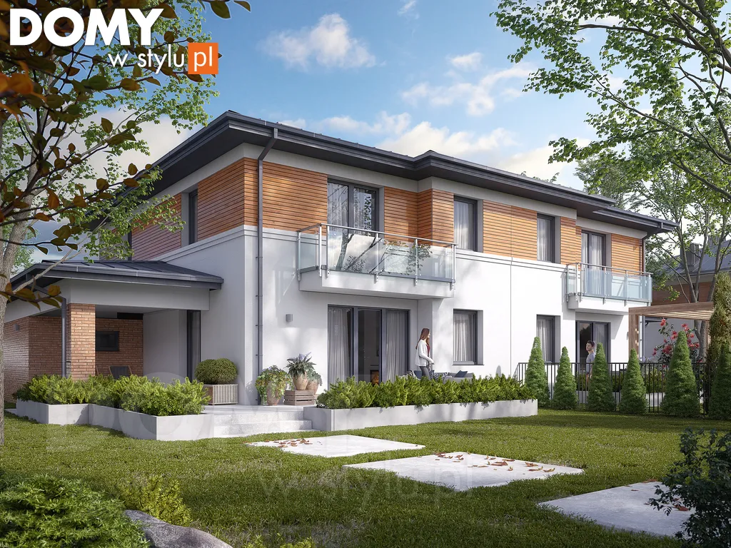 Nowoczesny projekt domu Limonkowy - wizualizacja frontowa