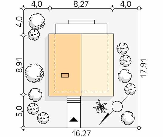 Projekt domu Lopra 2 - usytuowanie na działce
