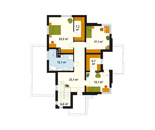 Projekt domu Luna - rzut piętra