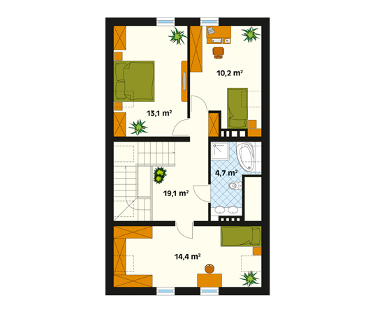 Projekt domu Lupus - rzut poddasza