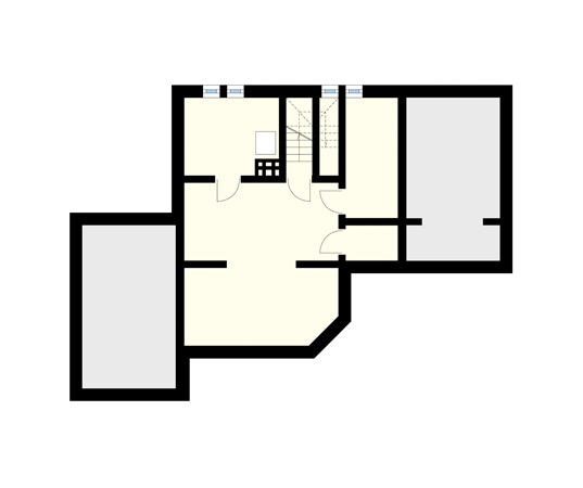 Projekt domu Maczek - rzut piwnicy