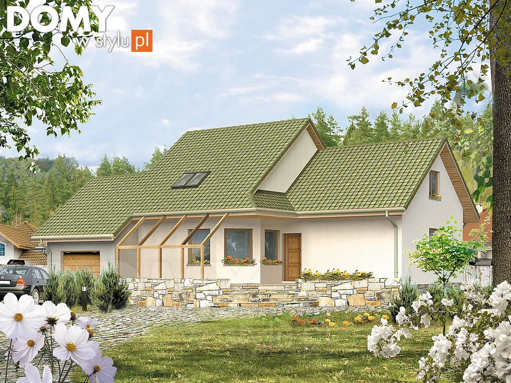 Projekt domu Maczek - wizualizacja frontowa