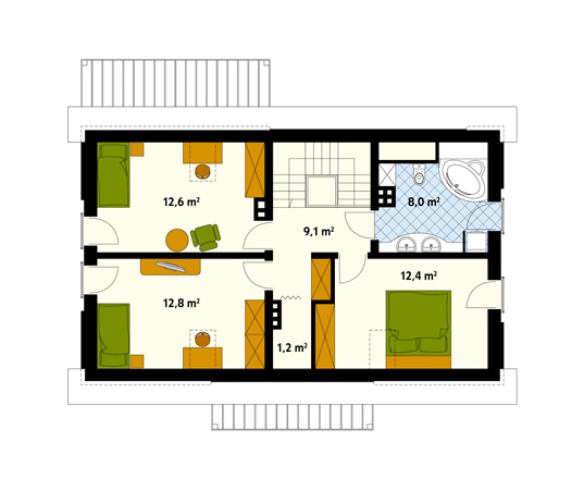 Projekt domu Magnolia 2 - rzut poddasza